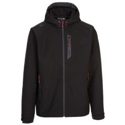 Męska Kurtka Soft Shell Marlon. Czarne kurtki Trespass, l, bez wzorów, z softshellu, bez kaptura. Za 279.99 zł.