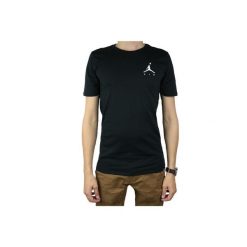 Koszulka sportowa męska Nike Air Jordan Jumpman Embroidered Tee. Czarne t-shirty sportowe Nike, bez wzorów, bez ramiączek. Za 209.99 zł.