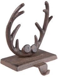 Clayre & Eef Uchwyt w kolorze brązowym na świąteczne skarpety - 13 x 18 x 12 cm rozmiar: onesize. Brązowe skarpety Clayre & Eef, bez wzorów, z materiału. Za 96.37 zł.