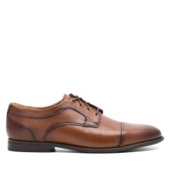 Półbuty Lasocki. Brązowe eleganckie półbuty Lasocki, bez wzorów, bez obcasa, bez zapięcia. Za 249.99 zł.