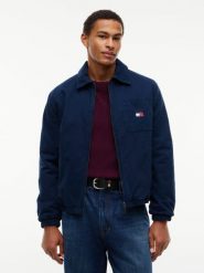 Tommy Jeans Kurtka Mężczyźni Bawełna (100%) niebieski, S. Niebieskie kurtki Tommy Jeans, m, bez wzorów, z bawełny, bez kaptura. Za 649.95 zł.