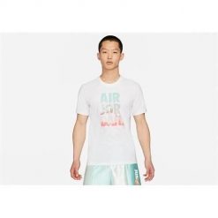 Koszulka sportowa męska Nike Air Jordan Jumpman Classics Graphic. Białe t-shirty sportowe Nike, bez wzorów, bez ramiączek. Za 231.00 zł.