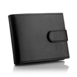 Portfel męski BETLEWSKI BPM-DZ-63 czarny. Czarne portfele Betlewski, bez wzorów, ze skóry. Za 119.99 zł.