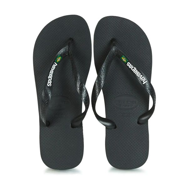 Klapki Havaianas Brasil logo. Czarne klapki Havaianas, z gumy. Za 175.50 zł.