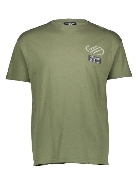 Plein Sport Koszulka w kolorze khaki rozmiar: XXL. Brązowe bezrękawniki Plein Sport, xxl, bez wzorów, z bawełny, bez kołnierzyka, bez ramiączek. Za 57.60 zł.