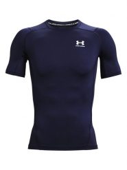 Under Armour Koszulka sportowa "Armour Comp" w kolorze granatowym rozmiar: XL. Niebieskie t-shirty sportowe Under Armour, bez wzorów, z materiału, bez ramiączek, outdoorowe. Za 83.03 zł.