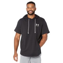 Koszulka sportowa męska Under Armour Rival Terry Lc Ss Hd. Białe t-shirty sportowe Under Armour, bez wzorów, z bawełny, bez ramiączek, na fitness i siłownię. Za 281.00 zł.