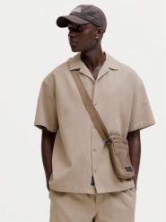 Jack & Jones Koszula Global 12295551 Beżowy Relaxed Fit. Brązowe koszule Jack & Jones, m, bez wzorów, z bawełny, bez kołnierzyka, bez ramiączek. Za 89.99 zł.
