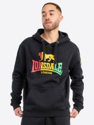 Bluza z kapturem Lonsdale Sounds. Czarne bluzy z kapturem Lonsdale, s, bez wzorów, z bawełny, z kapturem. Za 221.50 zł.