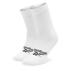 Skarpety męskie sportowe Reebok ACTFO MID SOCK. Białe skarpetki sportowe Reebok, bez wzorów. W wyprzedaży za 35.00 zł.