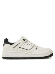 Tommy Jeans Sneakersy Tjm Basket Retro Cupsole Wl EM0EM01464 Biały. Białe buty sportowe casual Tommy Jeans, bez wzorów, z jeansu, bez zapięcia. Za 429.99 zł.