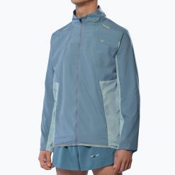 Kurtka do biegania męska Mizuno Tech Light. Niebieskie kurtki Mizuno, m, bez wzorów, z materiału, bez kaptura. Za 299.99 zł.