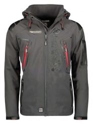 Geographical Norway Kurtka softshellowa w kolorze szarym rozmiar: S. Szare kurtki outdoor i hardshell Geographical Norway, s, z aplikacjami, bez kaptura. Za 140.20 zł.