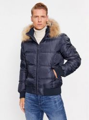 Bomboogie Kurtka puchowa JM 603P T NIW3 Granatowy Regular Fit. Niebieskie kurtki Bomboogie, m, bez wzorów, z puchu, bez kaptura. Za 989.99 zł.