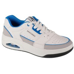 Męskie UNO COURT LOW-POST Sneakersy Biały/Niebieski. Białe buty sportowe casual Skechers, bez wzorów, z gumy, bez zapięcia. Za 422.00 zł.