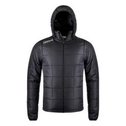 Kurtka Kappa Waples. Czarne kurtki Kappa, m, bez wzorów, z puchu, bez kaptura. W wyprzedaży za 282.60 zł.