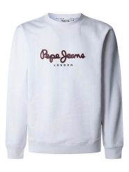 Pepe Jeans Bluza "Duke" w kolorze białym rozmiar: L. Białe bluzy Pepe Jeans, l, bez wzorów, z bawełny, bez kaptura. Za 212.45 zł.