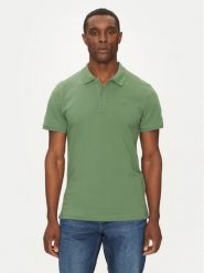 Mustang Polo Pierre 1016295 Zielony Slim Fit. Zielone koszulki polo Mustang, m, bez wzorów, z bawełny, bez kołnierzyka, bez ramiączek. Za 89.99 zł.
