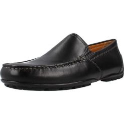 Buty GEOX U MONER Czarny. Czarne buty turystyczne Geox, bez wzorów, ze skóry, bez zapięcia, na fitness i siłownię. Za 419.99 zł.