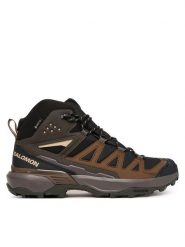 Salomon Trekkingi X Ultra 360 Mid GTX L45473200 Czarny. Czarne botki sznurowane Salomon, bez wzorów, ze skóry, bez obcasa, bez zapięcia. Za 709.99 zł.
