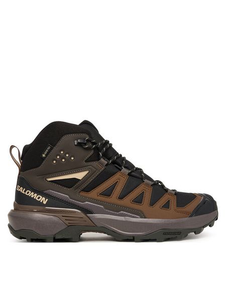 Salomon Trekkingi X Ultra 360 Mid GTX L45473200 Czarny. Czarne botki sznurowane Salomon, bez wzorów, ze skóry, bez obcasa, bez zapięcia. Za 709.99 zł.