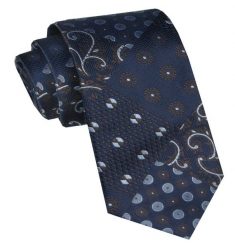 Elegancki i Modny Krawat Jedwabny - Alties - Granatowy, Mix Wzorów. Niebieskie krawaty i muchy Alties, bez wzorów, z jedwabiu. Za 115.00 zł.