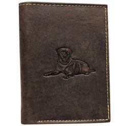 Portfel męski tłoczony N4-CHM-DOG-1-BL c. brązowy. Brązowe portfele Inny, bez wzorów, ze skóry. Za 59.00 zł.