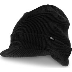 Czapka VANS - Visor Cuff VN0A3HJ8BLK Black. Czarne czapki zimowe Vans, bez wzorów, z materiału. Za 99.00 zł.