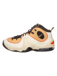Nike Skórzane sneakersy "Air Penny II" w kolorze kremowo-czarno-pomarańczowym rozmiar: 39. Brązowe buty sportowe casual Nike, bez wzorów, bez zapięcia. Za 368.96 zł.