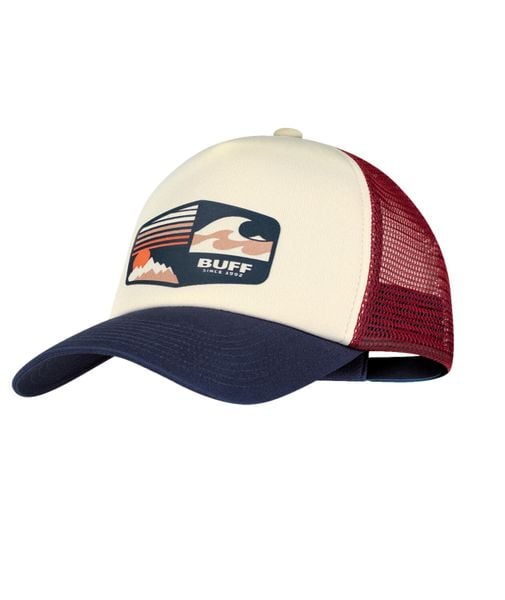Czapka z daszkiem Buff Trucker. Czerwone czapki z daszkiem Buff, bez wzorów, z bawełny. Za 81.89 zł.