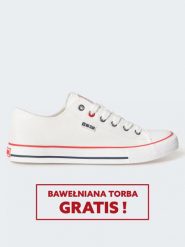 Trampki męskie niskie białe JJ174600 101. Białe trampki BIG STAR, m, bez wzorów, bez zapięcia. W wyprzedaży za 88.99 zł.