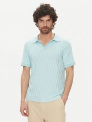 Marciano Guess Polo 5GHP03 6326A Błękitny Regular Fit. Niebieskie koszulki polo Marciano Guess, m, z aplikacjami, z syntetyku, bez kołnierzyka, bez ramiączek. Za 299.99 zł.