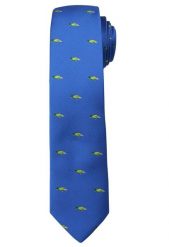Błękitny Stylowy Krawat -Angelo di Monti- 6 cm, Męski, w Zielone Papugi, Motyw Zwierzęcy. Niebieskie krawaty i muchy Angelo di Monti, bez wzorów. Za 45.00 zł.