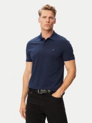 Tommy Hilfiger Polo Performance MW0MW37309 Granatowy Regular Fit. Niebieskie koszulki polo sportowe Tommy Hilfiger, l, bez wzorów, z bawełny, bez kołnierzyka, bez ramiączek. Za 369.99 zł.