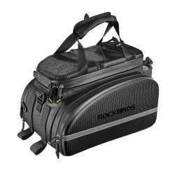 Torba na bagażnik rowerowy, rozszerzalna do 35 L. Czarne torby na ramię ROCKBROS, bez wzorów, z materiału, na ramię, bez dodatków. Za 323.60 zł.