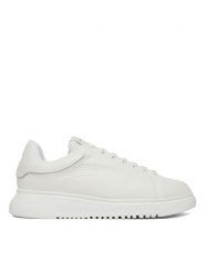 Emporio Armani Sneakersy EM003663 AF19999 U0001 Biały. Białe buty sportowe casual Emporio Armani, bez wzorów, ze skóry, bez zapięcia. Za 1,339.00 zł.