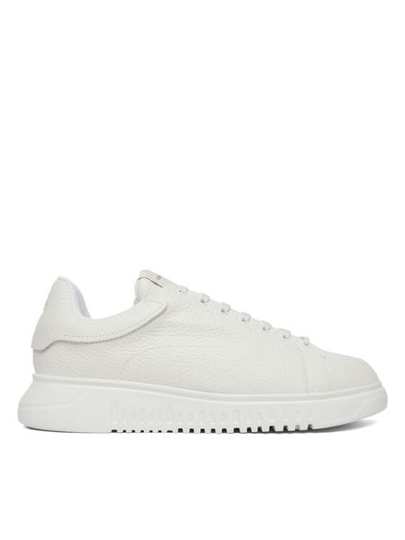 Emporio Armani Sneakersy EM003663 AF19999 U0001 Biały. Białe buty sportowe casual Emporio Armani, bez wzorów, ze skóry, bez zapięcia. Za 972.99 zł.