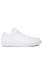 Nike Sneakersy Air Jordan 1 Low 553558 136 Biały. Białe buty sportowe casual Nike, bez wzorów, ze skóry, bez zapięcia. Za 499.99 zł.