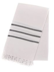 Towel to Go Chusta hammam w kolorze biało-czarnym - 180 x 100 cm rozmiar: onesize. Białe szaliki Towel to Go, bez wzorów, z bawełny. Za 60.99 zł.