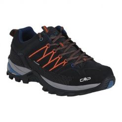 Buty trekkingowe męskie CMP Rigel Low Trekking Wp. Czarne buty trekkingowe CMP, bez wzorów, z gumy, bez zapięcia, trekkingowe. Za 529.99 zł.