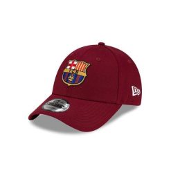 Czapka baseballowa 9Forty FC Barcelona Core. Czerwone czapki z daszkiem New Era, bez wzorów, z bawełny. Za 218.19 zł.