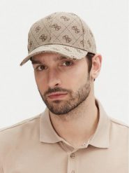 Guess Czapka z daszkiem M5GZ18 WGUE0 Brązowy. Brązowe czapki z daszkiem Guess, z aplikacjami, z bawełny. Za 199.99 zł.