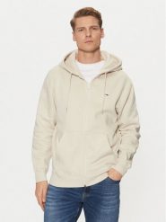 Tommy Jeans Bluza DM0DM20743 Beżowy Regular Fit. Brązowe bluzy Tommy Jeans, m, bez wzorów, z bawełny, bez kaptura. Za 259.99 zł.