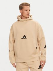 Adidas Bluza Z.N.E. JJ4894 Beżowy Loose Fit. Brązowe bluzy Adidas, m, bez wzorów, z syntetyku, bez kaptura. Za 279.99 zł.