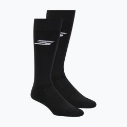 Skarpety męskie SKECHERS 1/2 Terry Over The Knee 2. Czarne skarpety Skechers, bez wzorów, z materiału. Za 52.99 zł.