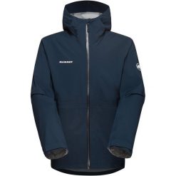 Kurtka przeciwdeszczowa męska Mammut Linard Guide HS Hooded Jacket. Niebieskie kurtki Mammut, m, bez wzorów, bez kaptura. Za 1,416.99 zł.