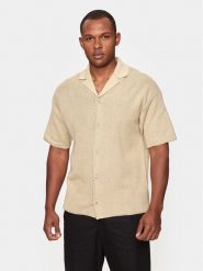 Calvin Klein Jeans Koszula J30J325675 Beżowy Regular Fit. Brązowe koszule Calvin Klein Jeans, m, bez wzorów, z bawełny, bez kołnierzyka, bez ramiączek. Za 329.99 zł.