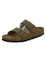 Birkenstock Skórzane klapki "Arizona SFB" w kolorze jasnobrązowym rozmiar: 40. Brązowe klapki Birkenstock, ze skóry. Za 461.21 zł.