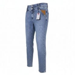 Desigual Coll_rep męskie dżinsy niebieskie W34, klasyczne, zapinane na zamek. Niebieskie sztyblety Desigual, bez wzorów, z bawełny, bez obcasa, bez zapięcia. Za 265.99 zł.