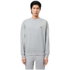 Bluza bez kaptura Męska Lacoste Jasnoszary. Szare bluzy LACOSTE, m, bez wzorów, z bawełny, bez kaptura. Za 533.45 zł.
